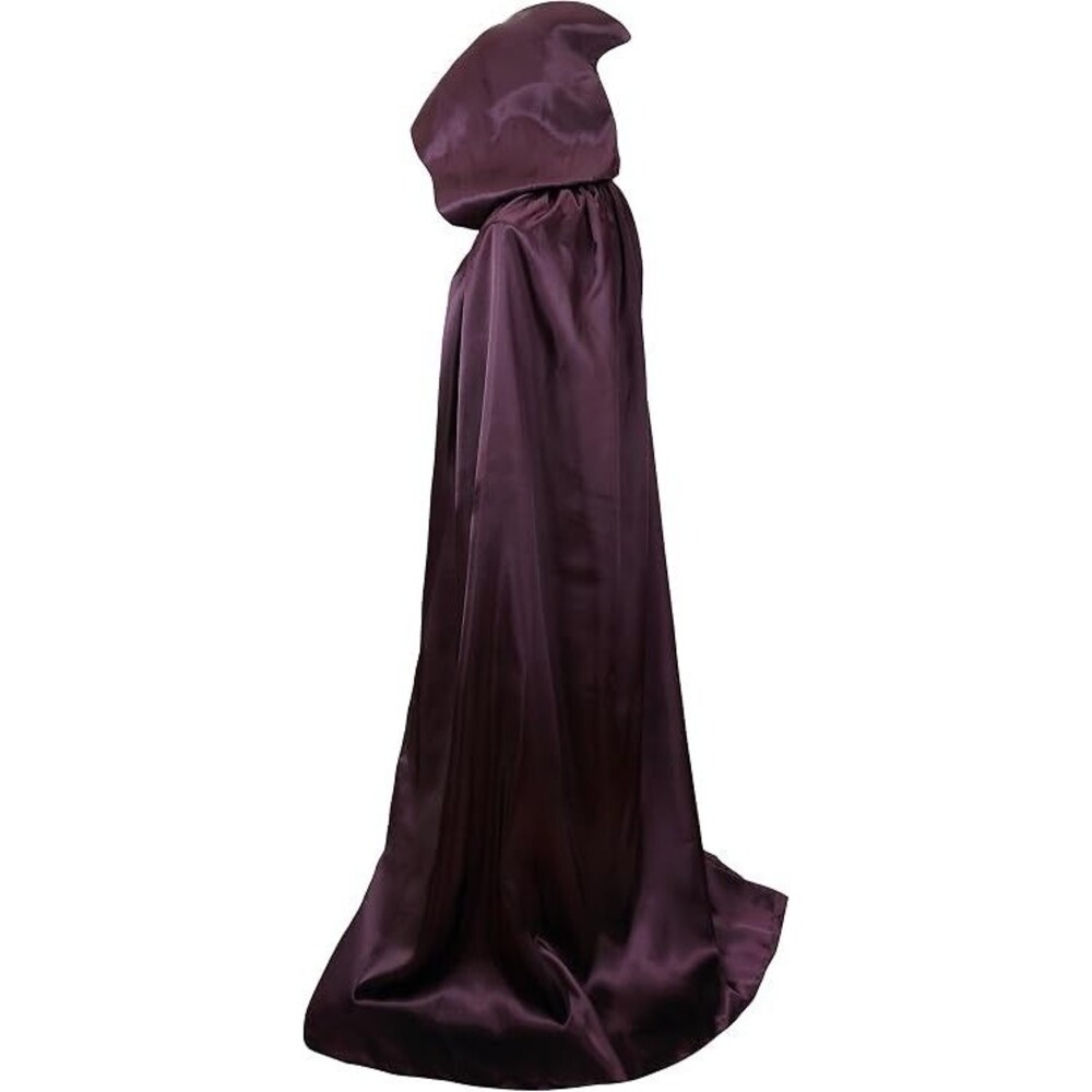 Unisex Hooded Halloween Christmas Costumes Cape, One Size Fits Most - PURPLE